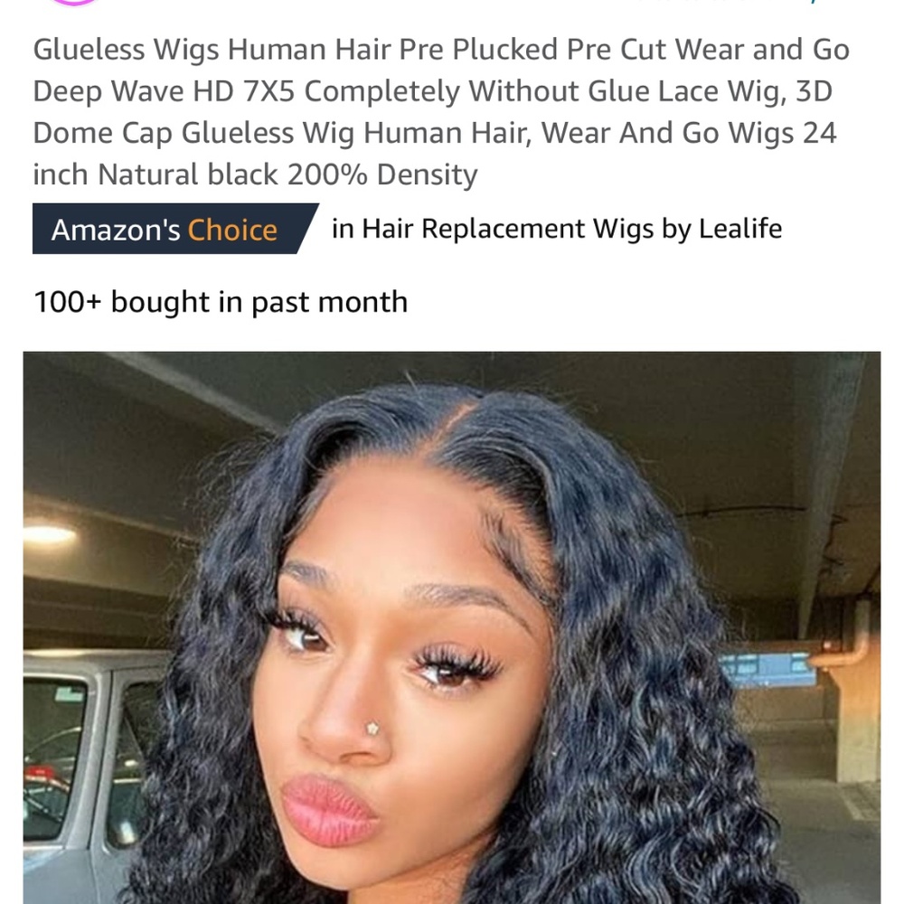 Beautiful glue less wig! So seamless and real!